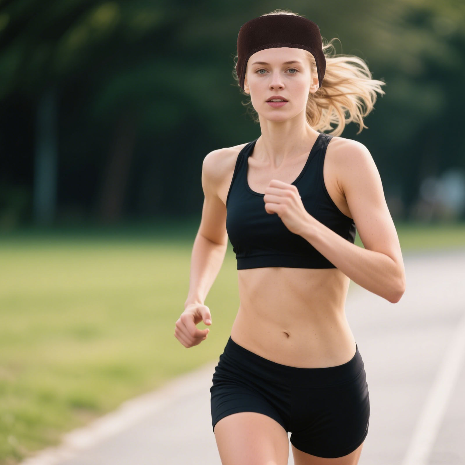 Running Gear Headband - 2개입 야외 방풍 플리스 헤드밴드 따뜻한