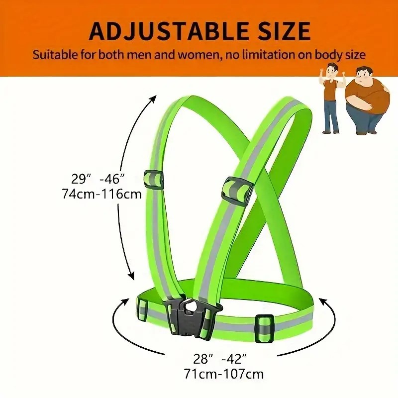 Reflective Running Gear Vest - 반사 조끼 러닝 기어, 야간 사이클링,
