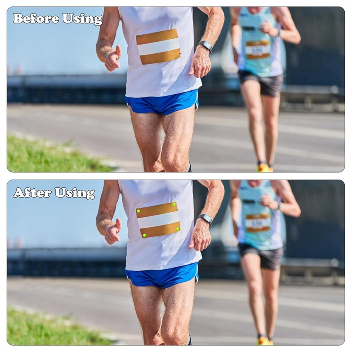 Running Gear Marathon - ABJX 12개 러닝 빕 클립 마라톤