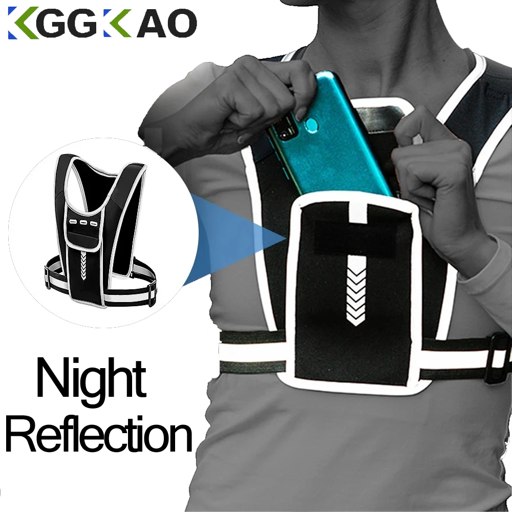 Running Gear Satisfy - 남녀공용 러닝 조끼, 방수 휴대폰 및