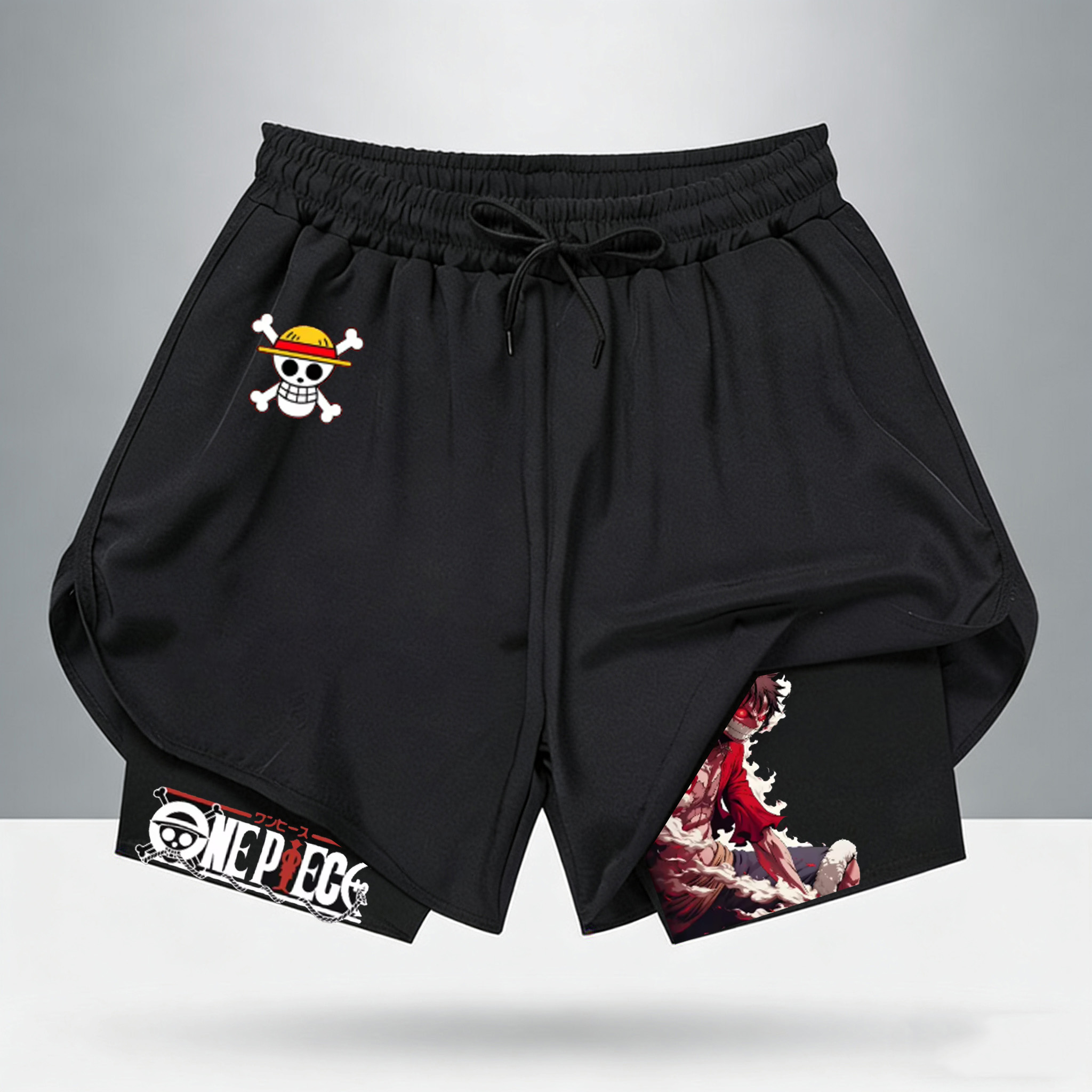 남성용 2-in-1 러닝 반바지 애니메이션 원피스 루피 - Running Gear Japan 리뷰 및 가격