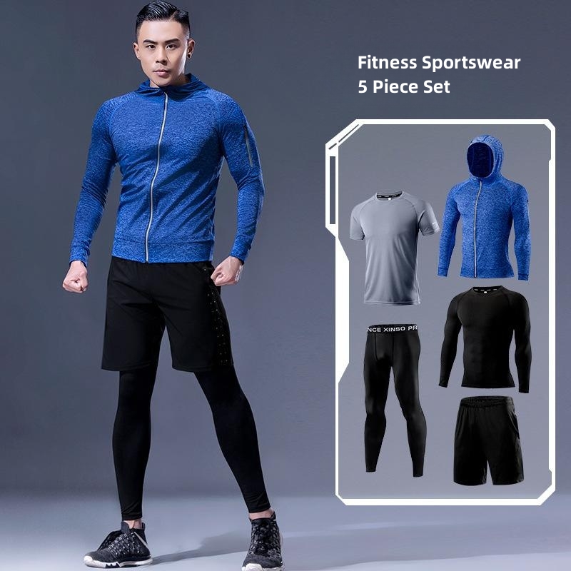 5피스 남성 피트니스 의류 세트 빠른 건조 체육관 스포 - Running Gear Gym 리뷰 및 가격