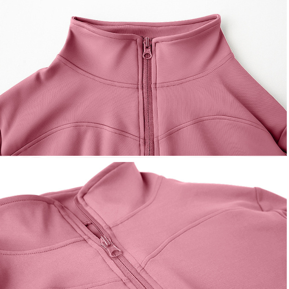 퀵 드라이 운동복 요가 자켓 여성용 긴팔 스탠드 칼라  - Running Gear Gym 리뷰 및 가격