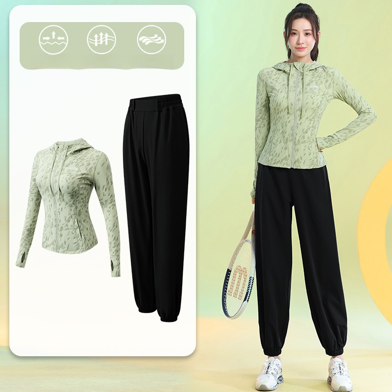 여성용 러닝 슈트 긴팔 플로럴 지퍼 후드 조거 팬츠 퀵 - Running Gear Gym 리뷰 및 가격